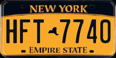 NY license plate HFT7740