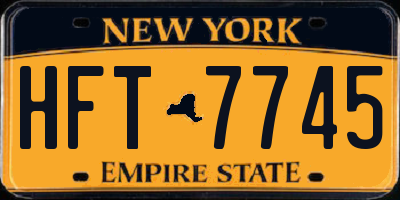 NY license plate HFT7745
