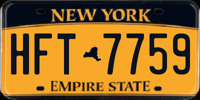 NY license plate HFT7759