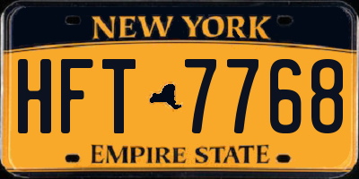 NY license plate HFT7768