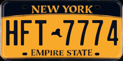 NY license plate HFT7774