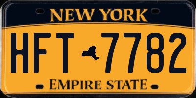 NY license plate HFT7782