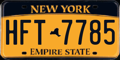 NY license plate HFT7785