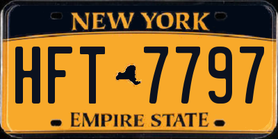 NY license plate HFT7797