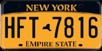 NY license plate HFT7816