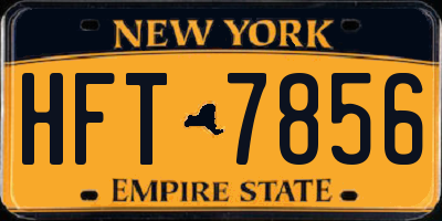 NY license plate HFT7856