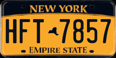 NY license plate HFT7857