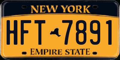 NY license plate HFT7891