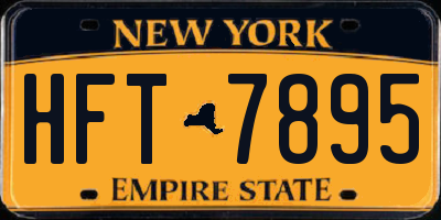 NY license plate HFT7895