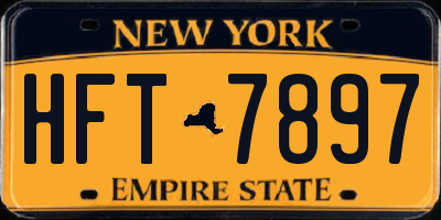 NY license plate HFT7897