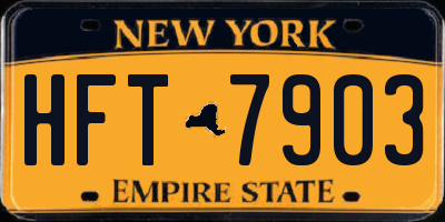 NY license plate HFT7903