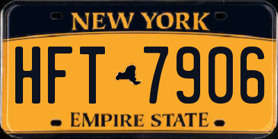 NY license plate HFT7906