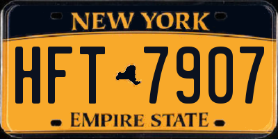 NY license plate HFT7907