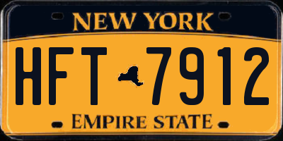 NY license plate HFT7912