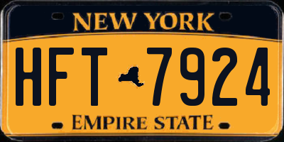 NY license plate HFT7924