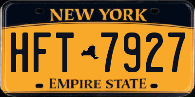 NY license plate HFT7927