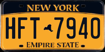 NY license plate HFT7940