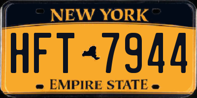 NY license plate HFT7944