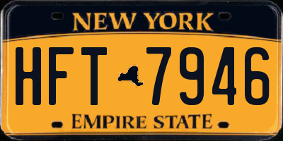 NY license plate HFT7946