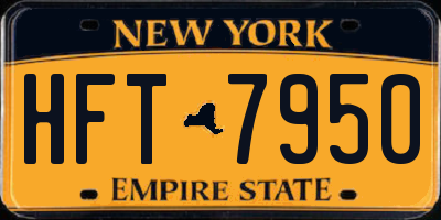 NY license plate HFT7950