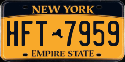 NY license plate HFT7959
