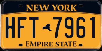 NY license plate HFT7961