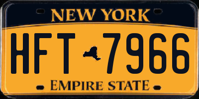 NY license plate HFT7966