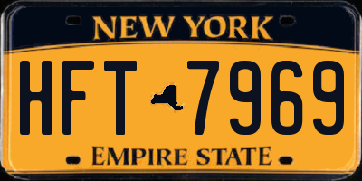 NY license plate HFT7969