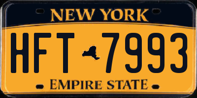 NY license plate HFT7993