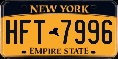 NY license plate HFT7996