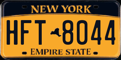 NY license plate HFT8044