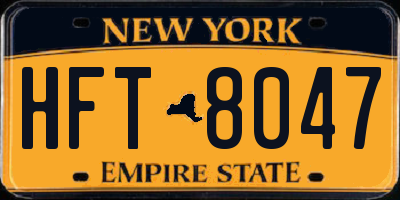 NY license plate HFT8047