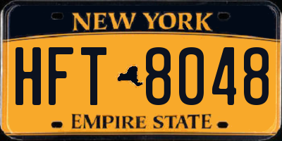 NY license plate HFT8048