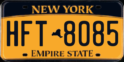 NY license plate HFT8085