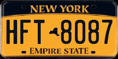NY license plate HFT8087