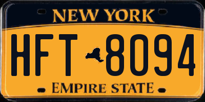 NY license plate HFT8094
