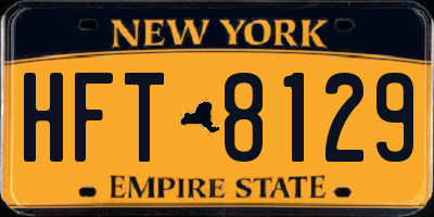 NY license plate HFT8129