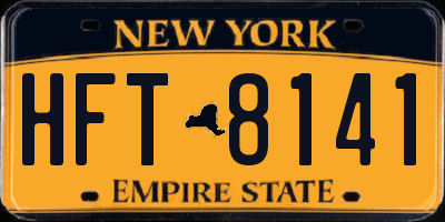 NY license plate HFT8141