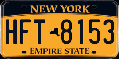 NY license plate HFT8153
