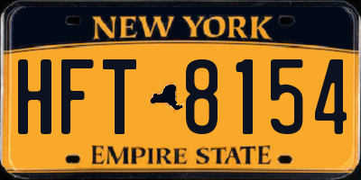 NY license plate HFT8154