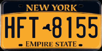 NY license plate HFT8155