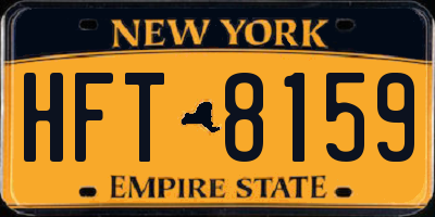 NY license plate HFT8159