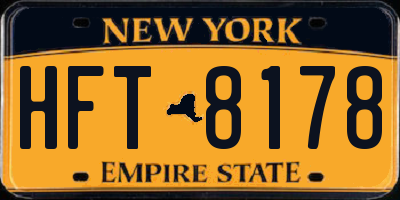 NY license plate HFT8178