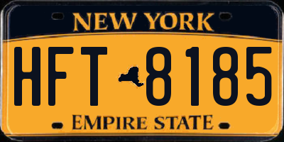 NY license plate HFT8185