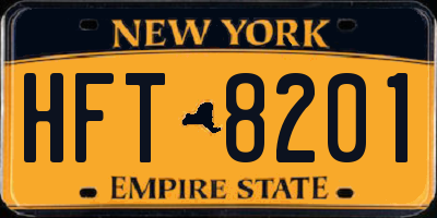 NY license plate HFT8201