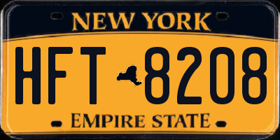 NY license plate HFT8208