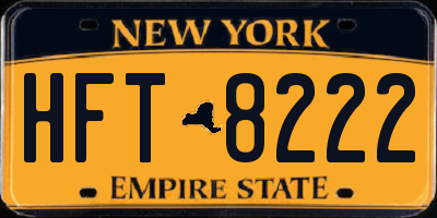 NY license plate HFT8222