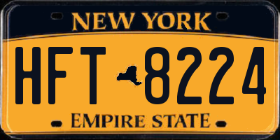 NY license plate HFT8224