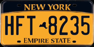 NY license plate HFT8235