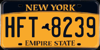 NY license plate HFT8239